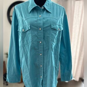 C.E. Schmidt Workwear Western Cowgirl Long Sleeve Pearl Snap Shirt XL